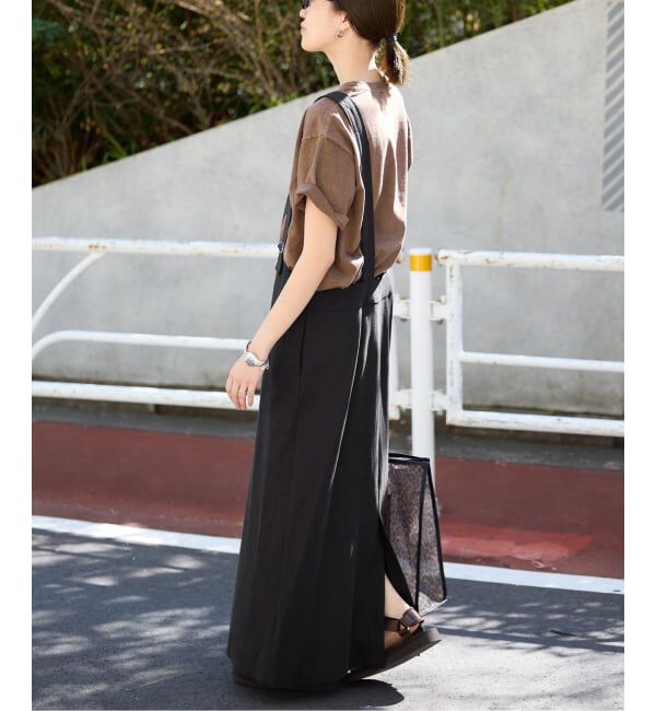 SLOBE IENA「《WEB限定》アイラインフロントジップジャンパースカート」|ワンピース|