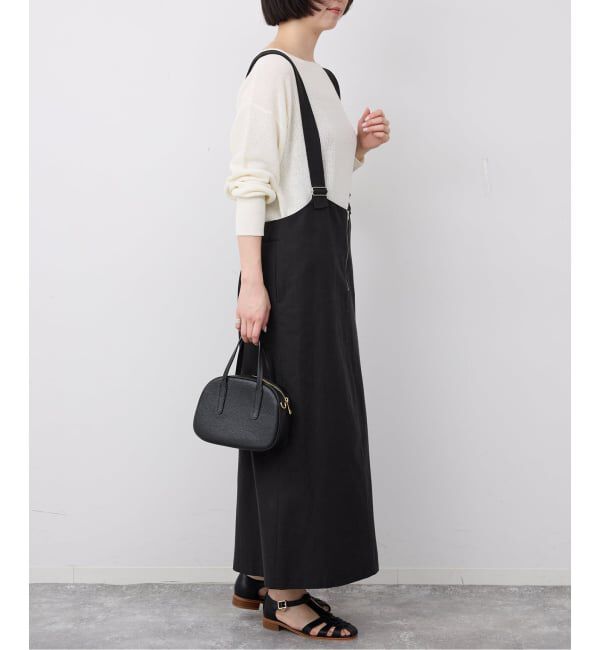 SLOBE IENA「《WEB限定》アイラインフロントジップジャンパースカート」|ワンピース|