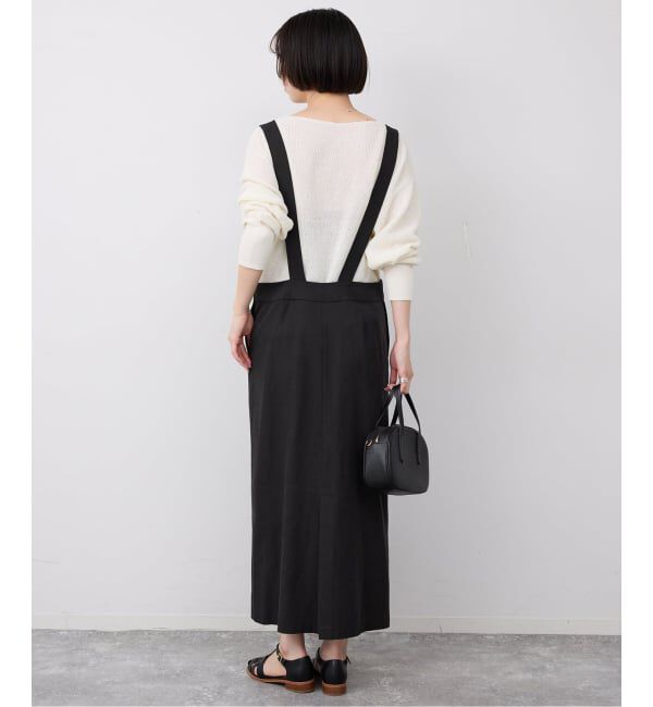 SLOBE IENA「《WEB限定》アイラインフロントジップジャンパースカート」|ワンピース|