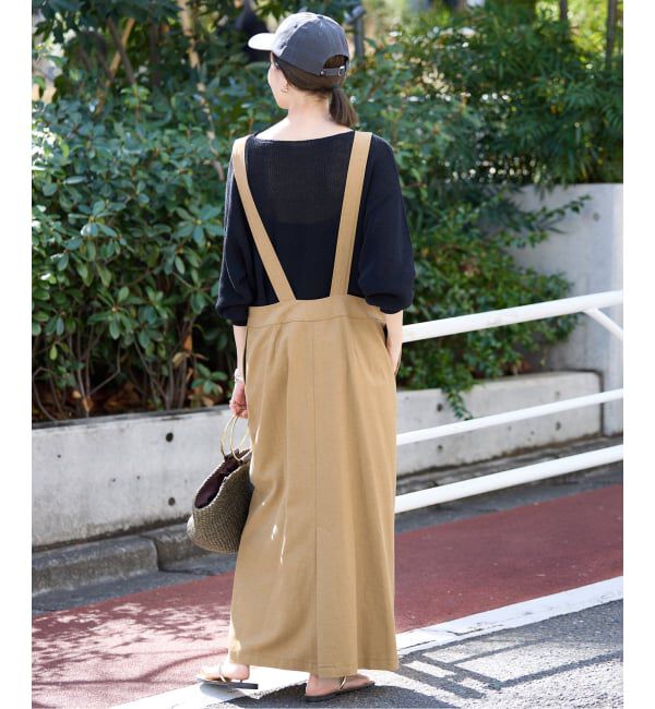 SLOBE IENA「《WEB限定》アイラインフロントジップジャンパースカート」|ワンピース|