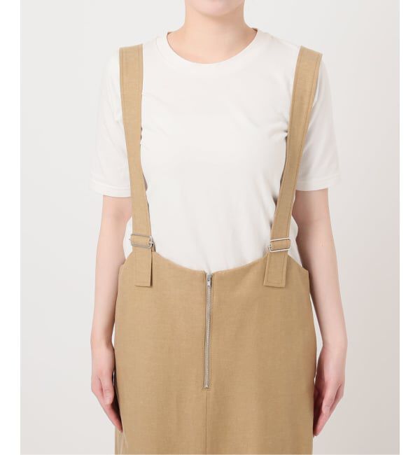 SLOBE IENA「《WEB限定》アイラインフロントジップジャンパースカート」|ワンピース|