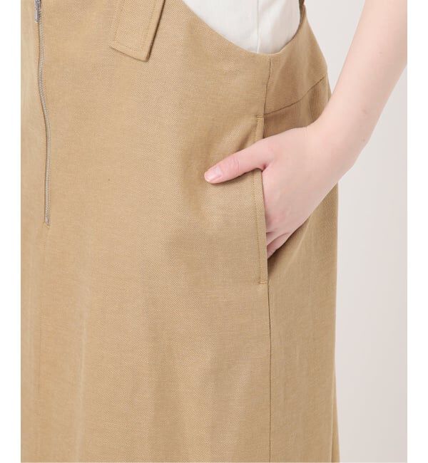SLOBE IENA「《WEB限定》アイラインフロントジップジャンパースカート」|ワンピース|