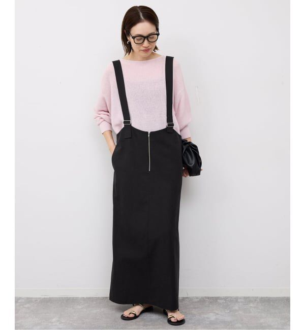 SLOBE IENA「《WEB限定》アイラインフロントジップジャンパースカート」|ワンピース|