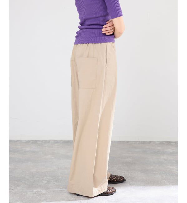 IENA「《予約/洗濯機洗い可》コットンサテンイージーワイドパンツ」|その他|