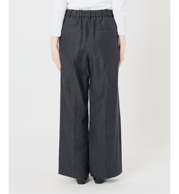 IENA「《セットアップ対応/予約》ウォッシャブル リネン混スラックス」|スラックス|