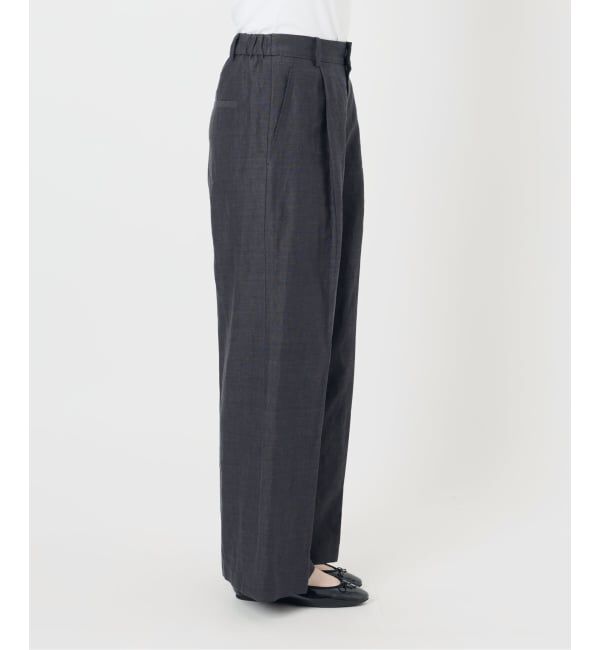 IENA「《セットアップ対応/予約》ウォッシャブル リネン混スラックス」|スラックス|