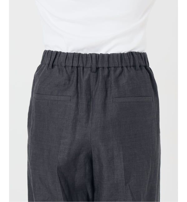 IENA「《セットアップ対応/予約》ウォッシャブル リネン混スラックス」|スラックス|