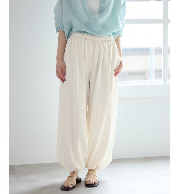 IENA「《予約》ウォッシャブル コットンタフタバルーンパンツ」|その他|