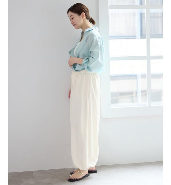 IENA「《予約》ウォッシャブル コットンタフタバルーンパンツ」|その他|