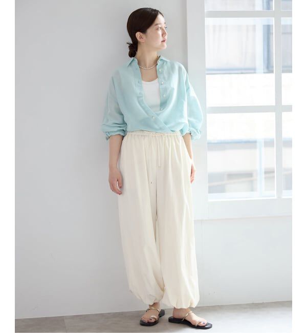 IENA「《予約》ウォッシャブル コットンタフタバルーンパンツ」|その他|