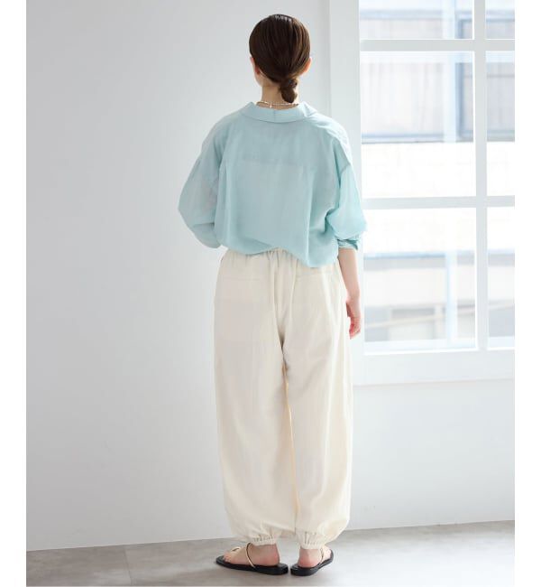 IENA「《予約》ウォッシャブル コットンタフタバルーンパンツ」|その他|