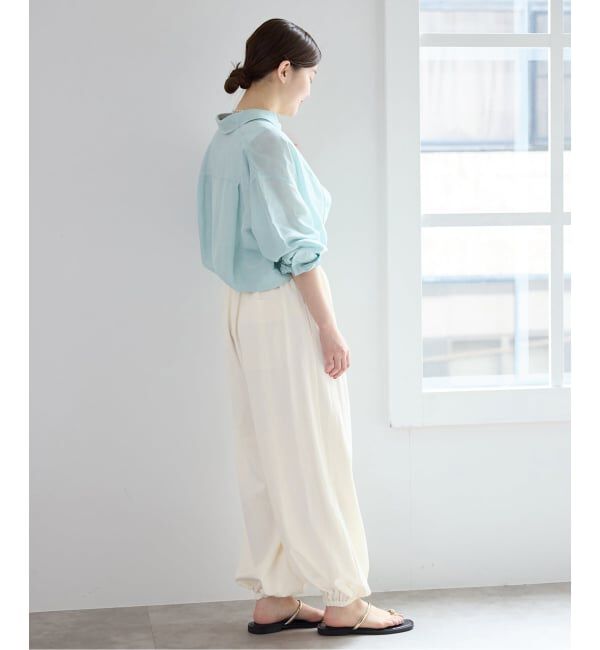 IENA「《予約》ウォッシャブル コットンタフタバルーンパンツ」|その他|