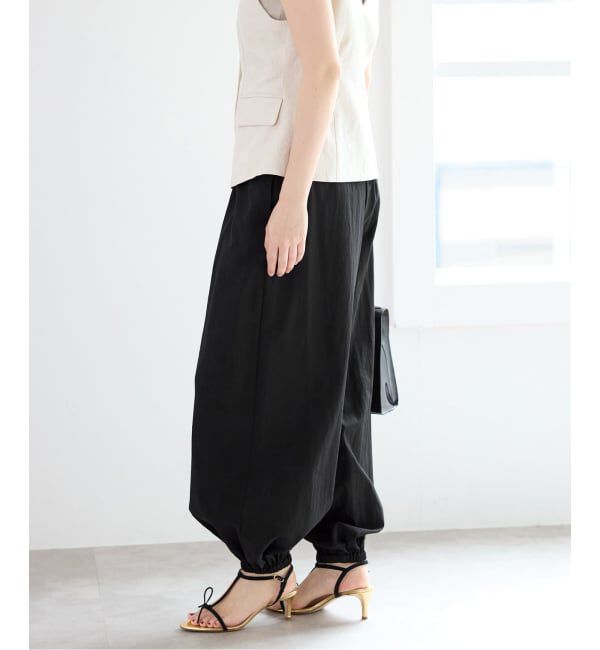 IENA「《予約》ウォッシャブル コットンタフタバルーンパンツ」|その他|