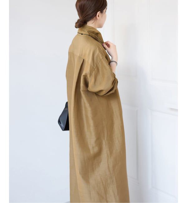 IENA「《予約》ラミーリヨセルシャツワンピース」|ワンピース|