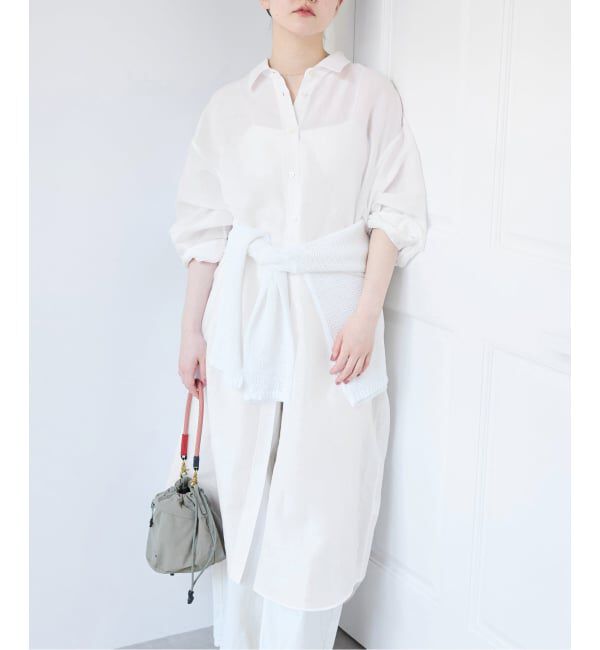 IENA「《予約》ラミーリヨセルシャツワンピース」|ワンピース|