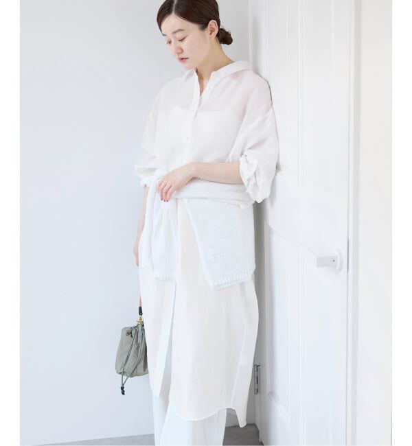 IENA「《予約》ラミーリヨセルシャツワンピース」|ワンピース|