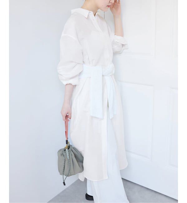 IENA「《予約》ラミーリヨセルシャツワンピース」|ワンピース|