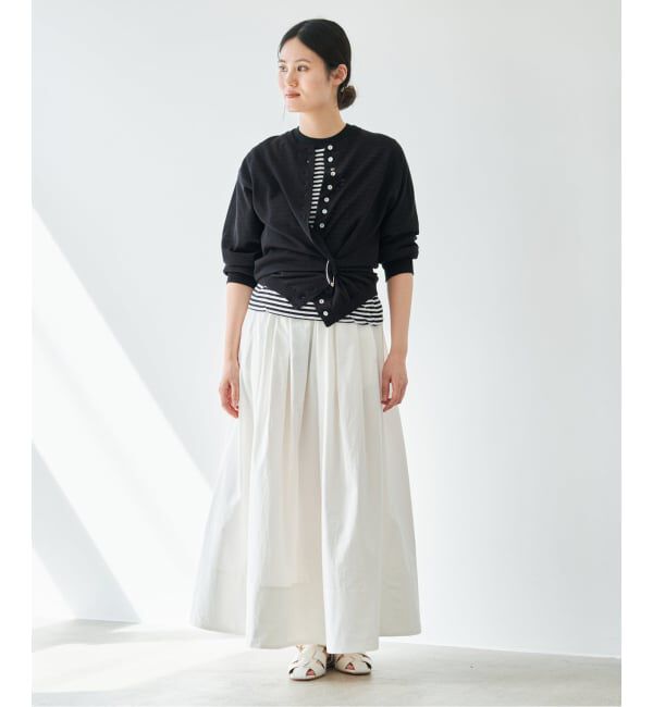 IENA「《予約》ウォッシャブル ダブルレイヤードカーディガン」|カーディガン|