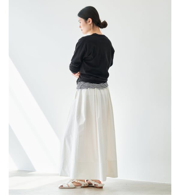 IENA「《予約》ウォッシャブル ダブルレイヤードカーディガン」|カーディガン|