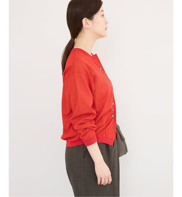 IENA「《予約》ウォッシャブル ダブルレイヤードカーディガン」|カーディガン|