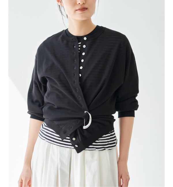 IENA「《予約》ウォッシャブル ダブルレイヤードカーディガン」|カーディガン|