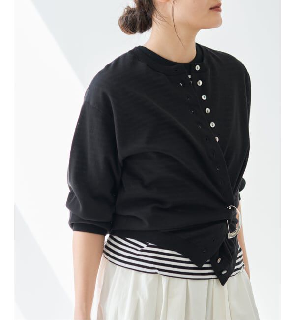 IENA「《予約》ウォッシャブル ダブルレイヤードカーディガン」|カーディガン|