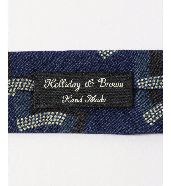 EDIFICE「【Holliday & Brown / ホリデー & ブラウン】S/Li ジグザグプリントタイ」|ネクタイ・蝶ネクタイ|