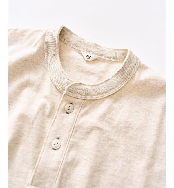 417 EDIFICE「トーナルステッチ ヘンリーネックTシャツ」|Tシャツ・カットソー|
