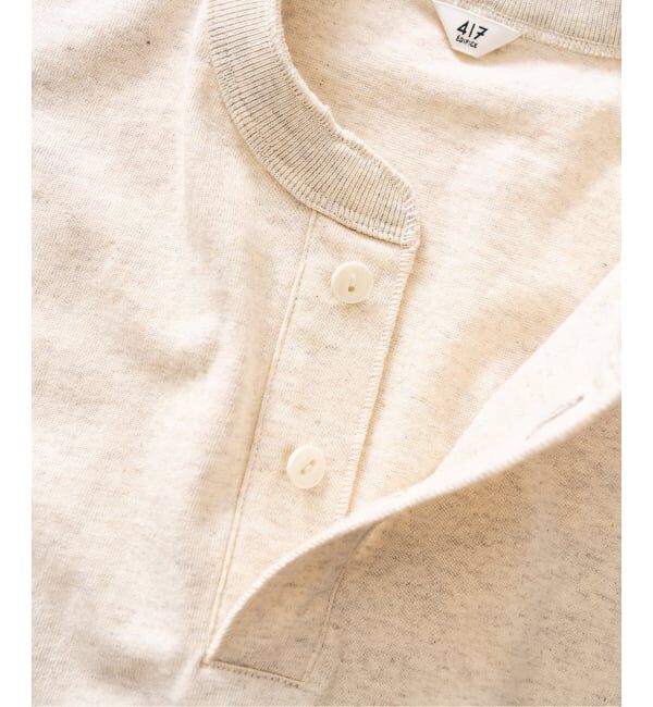 417 EDIFICE「トーナルステッチ ヘンリーネックTシャツ」|Tシャツ・カットソー|