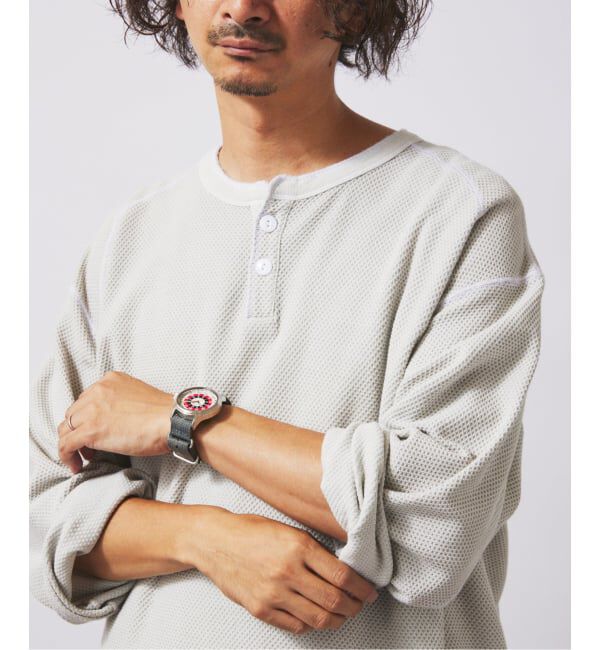 JOURNAL STANDARD relume「バックピケ ヘンリーネック 3/4 スリーブ」|Tシャツ・カットソー|ベージュ B