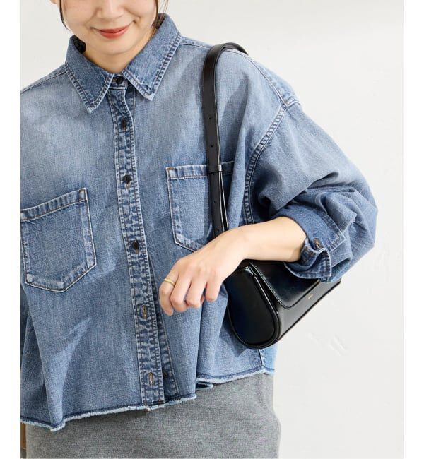 JOURNAL STANDARD「《追加4》ライトオンスデニムクロップドシャツ」|シャツ・ブラウス|