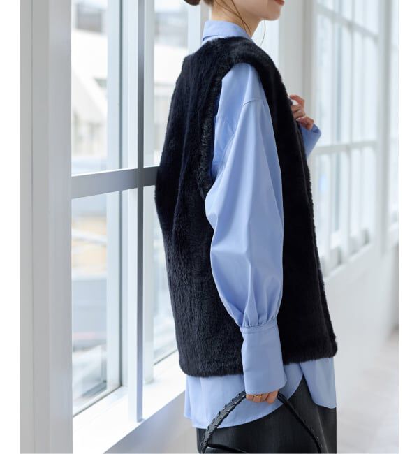 JOURNAL STANDARD「《WEB限定追加3》ダブルフェイスフェザークルーネックベスト」|ベスト・ジレ|