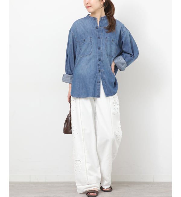 JOURNAL STANDARD relume「デニムバンドカラーシャツ」|シャツ・ブラウス|