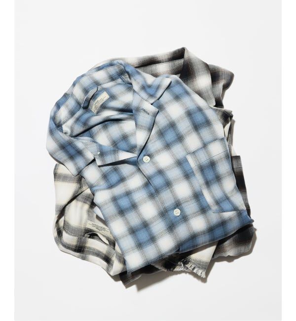 JOURNAL STANDARD relume「レーヨン アンカット フリンジ チェックシャツ」|シャツ・ブラウス|