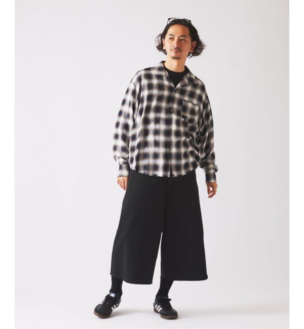 JOURNAL STANDARD relume「レーヨン アンカット フリンジ チェックシャツ」|シャツ・ブラウス|
