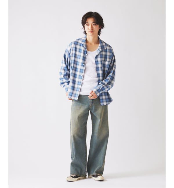 JOURNAL STANDARD relume「レーヨン アンカット フリンジ チェックシャツ」|シャツ・ブラウス|