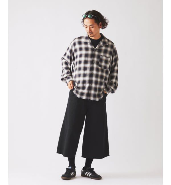 JOURNAL STANDARD relume「レーヨン アンカット フリンジ チェックシャツ」|シャツ・ブラウス|