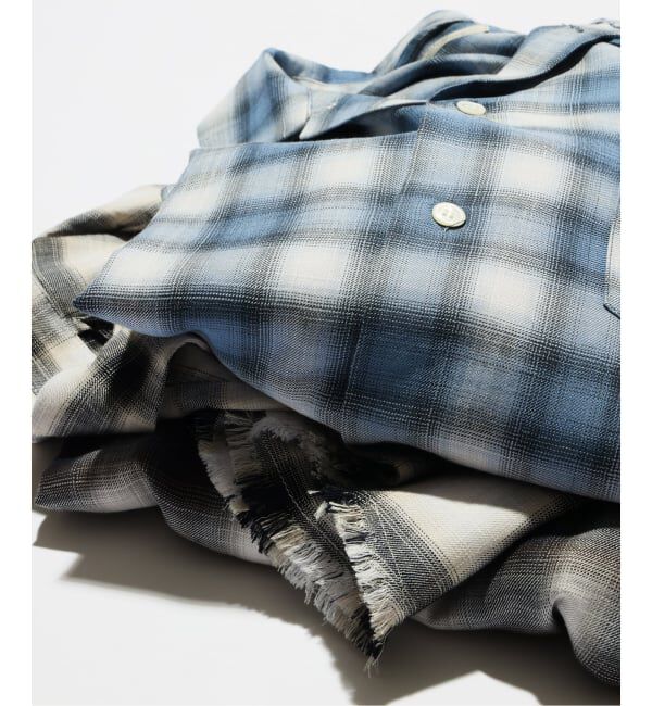 JOURNAL STANDARD relume「レーヨン アンカット フリンジ チェックシャツ」|シャツ・ブラウス|