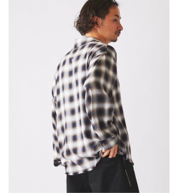 JOURNAL STANDARD relume「レーヨン アンカット フリンジ チェックシャツ」|シャツ・ブラウス|