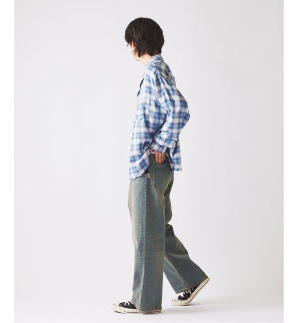 JOURNAL STANDARD relume「レーヨン アンカット フリンジ チェックシャツ」|シャツ・ブラウス|