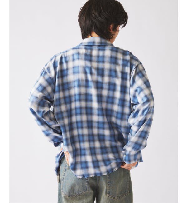 JOURNAL STANDARD relume「レーヨン アンカット フリンジ チェックシャツ」|シャツ・ブラウス|