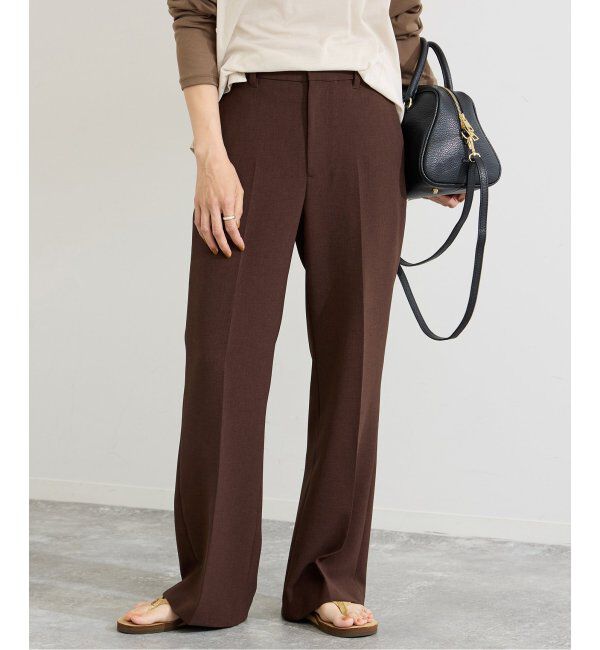FRAMeWORK「≪追加≫セミフレアパンツ」|スラックス|ブラウン