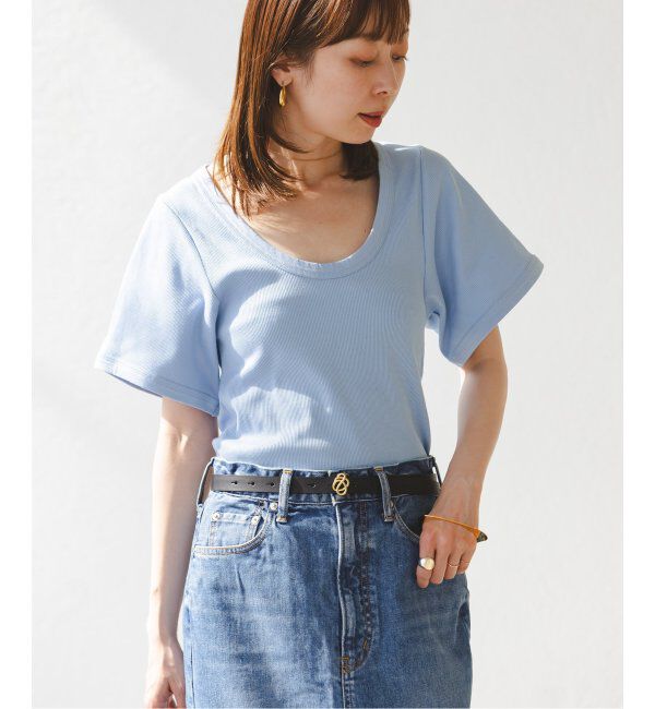 NOBLE「BY MALENE BIRGER/バイマレーネビルガー リブUネックTEE」|Tシャツ・カットソー|