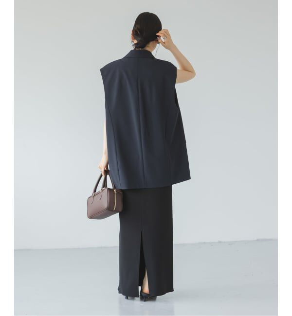 NOBLE「《追加》【洗える】コンフォートジャージーライクタイトスカート 4」|スカート|