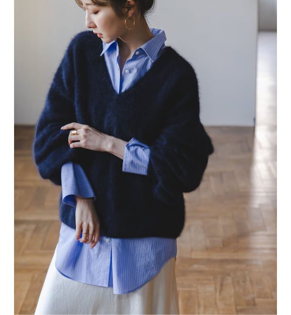 NOBLE「アンチクリースロングカフスシャツ」|シャツ・ブラウス|サックスブルー