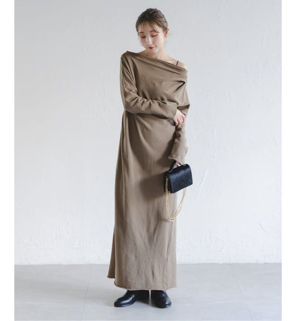 NOBLE「《NOBLE別注》GREYCHORD/グレーコード タックギャザーワンピース」|ワンピース|