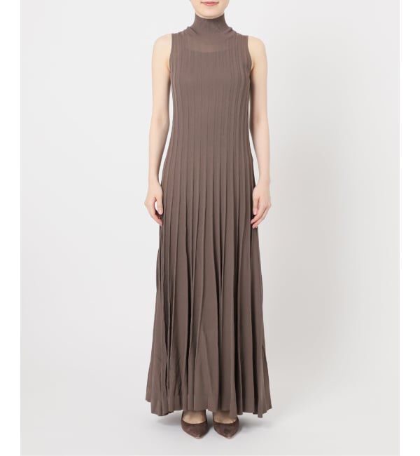 NOBLE「【NOBLE&times;L'AUBE BLANC】シアーワイドリブニットワンピース」|ワンピース|