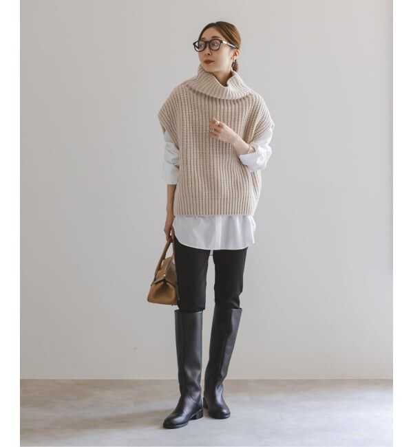 NOBLE「《追加》3G片畦ハイネックベスト」|ベスト・ジレ|