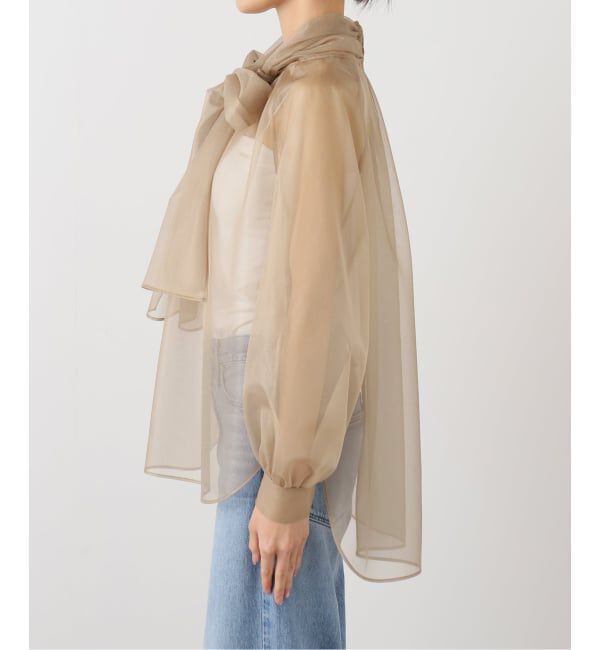 NOBLE「ブライトオーガンジーボウタイブラウス」|シャツ・ブラウス|