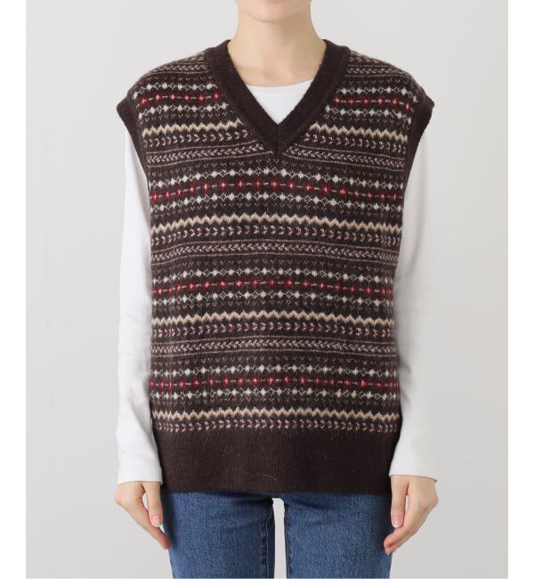 Spick and Span「DUNST/ダンスト CRAFTED Vネック ニットベスト」|ベスト・ジレ|